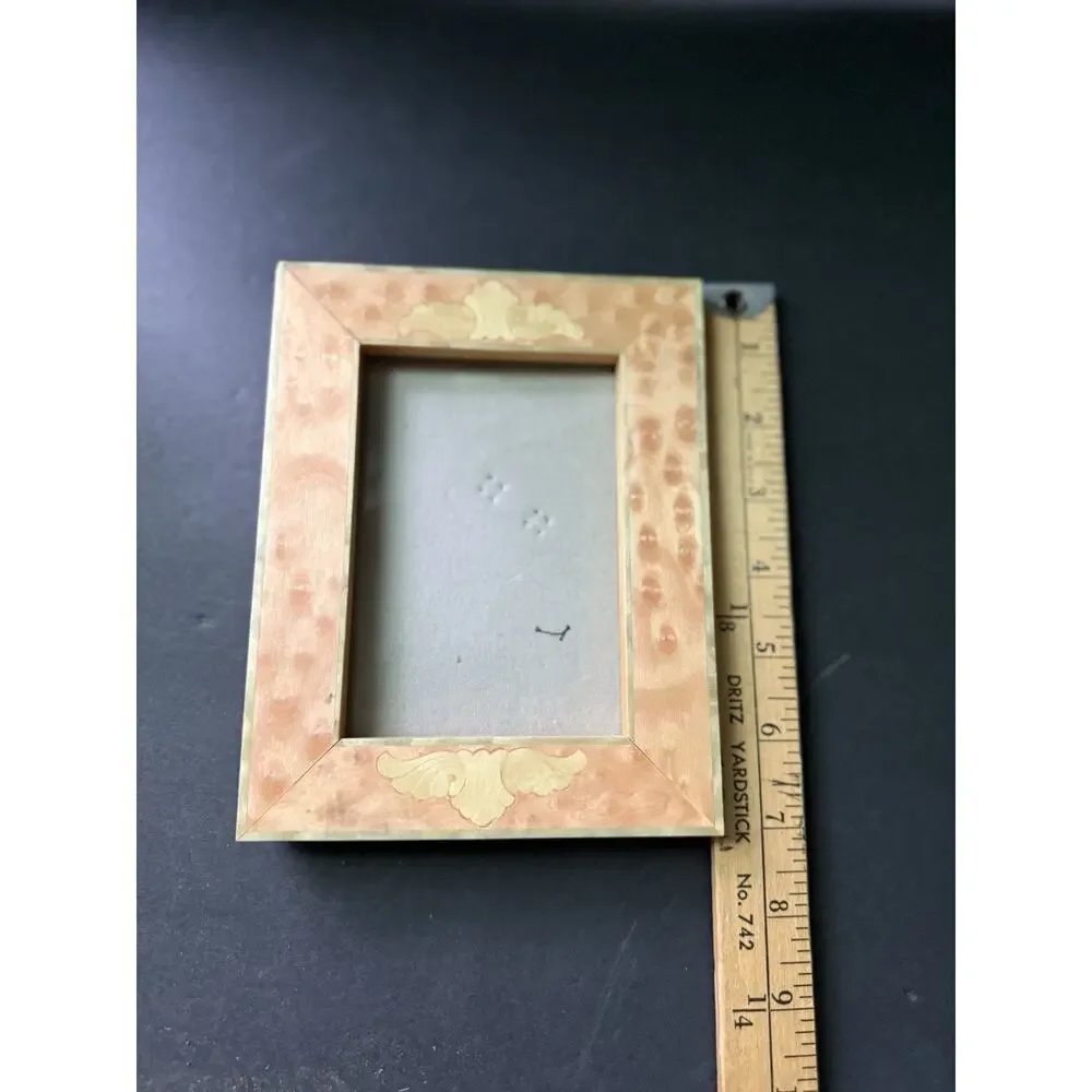 Handcrafted Silvestri Inlayed Wood Picture Frame Rectangle 5x7 Art Deco Modern